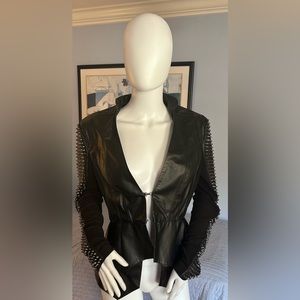 Bebe Leather Studded Jacket - image 1